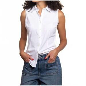 NEW AMELIORA annie short sleeve shirt - plus in white